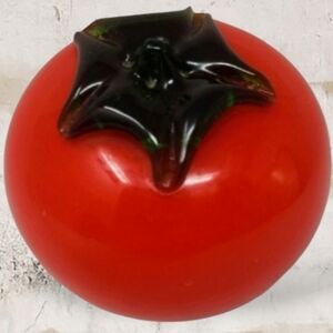 DECORATIVE HAND-BLOWN ART GLASS "TOMATO"